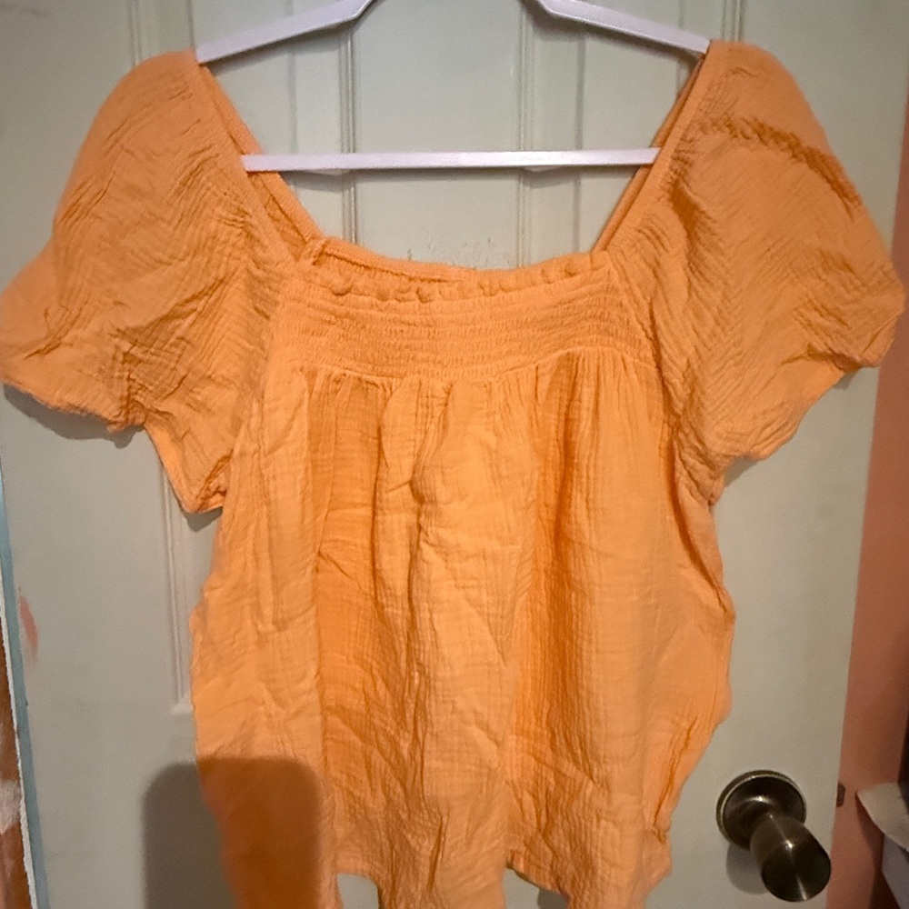 Elegant Women's Orange Blouse
